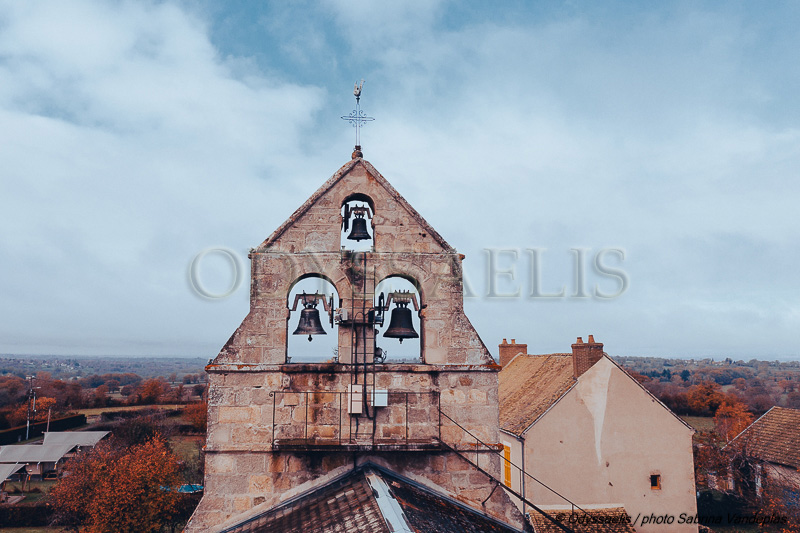 clocher-mur de l'église de Terjat